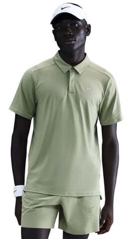 Теннисное поло Nike Court Advantage Dri-Fit Tennis - oil green/white