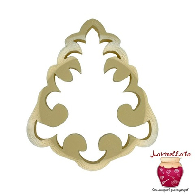 Вырубка пластиковая "Елка кудрявая" 10 см