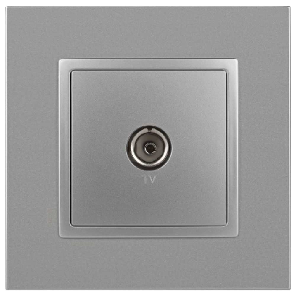 14-3101-03 ЭРА Розетка TV одиночная, IP20, Эра Elegance, алюминий