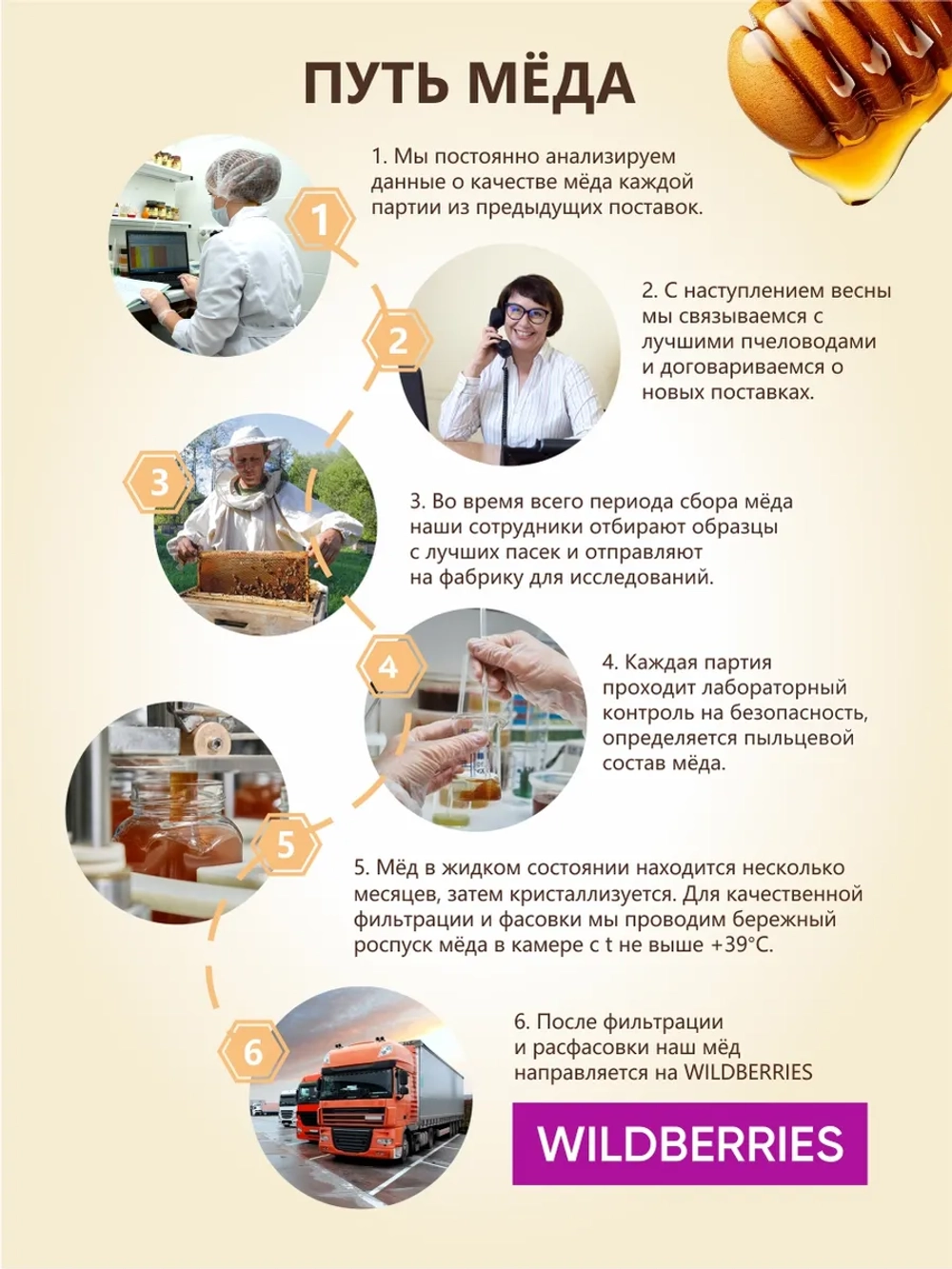 Мёд натуральный горный 500 грамм