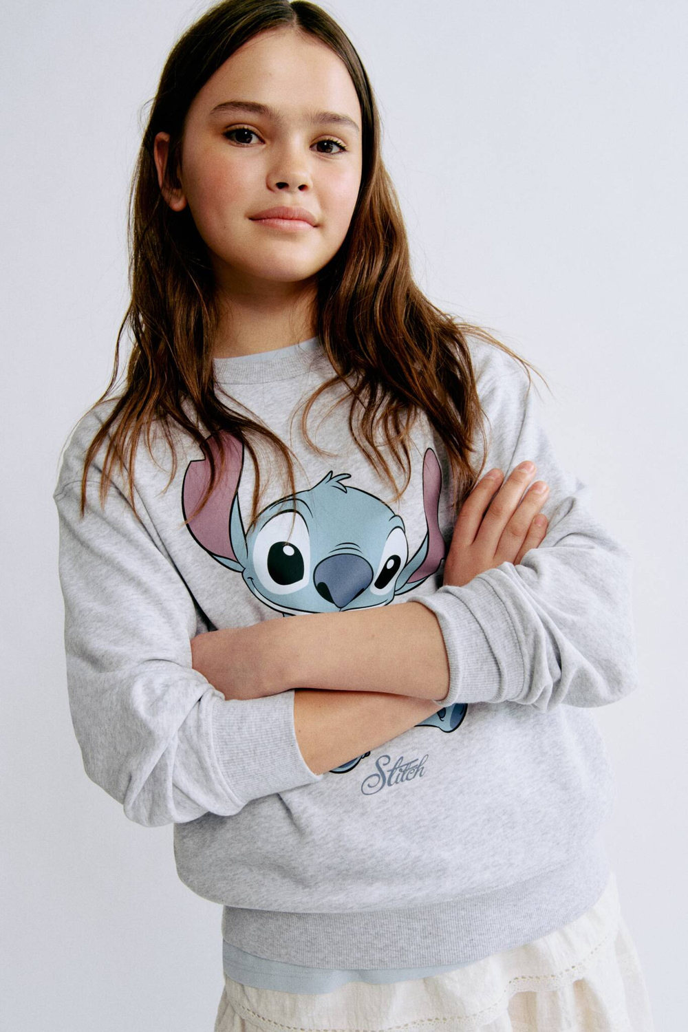 H&M Толстовка с принтом, серый меланж