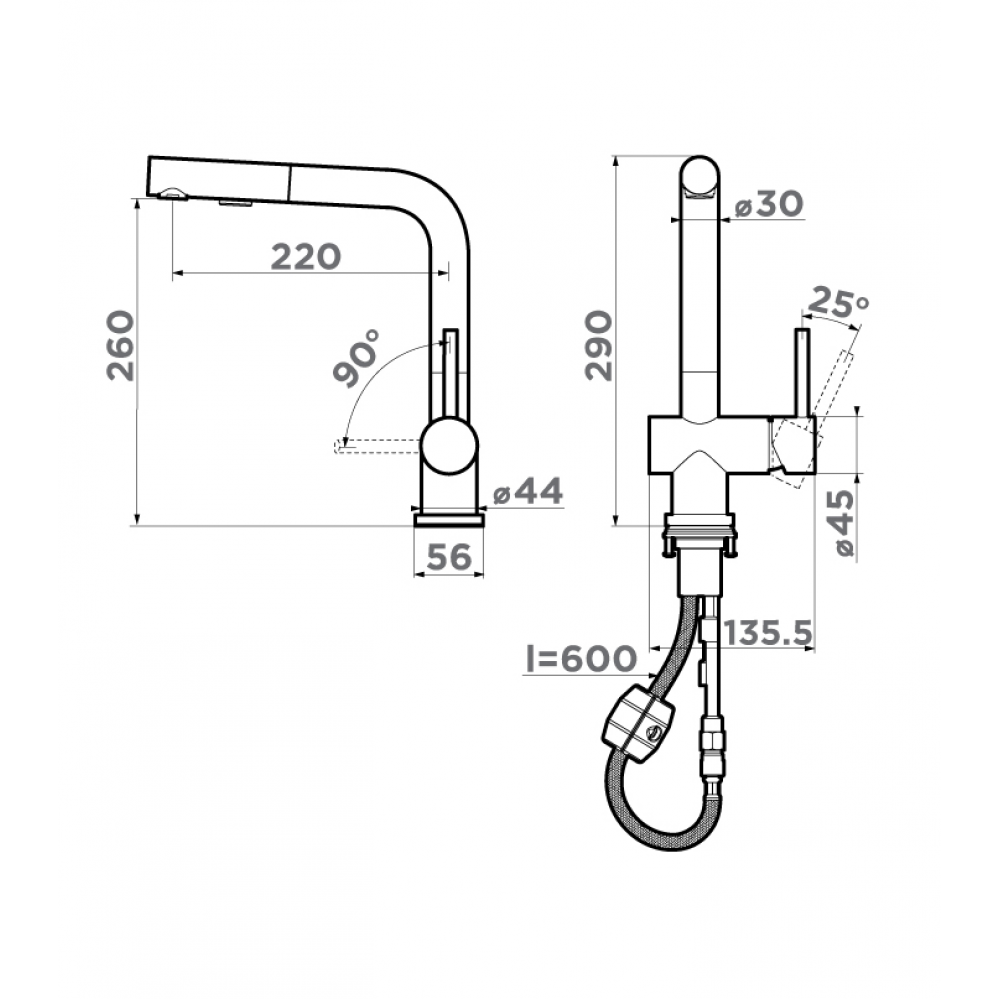 Кухонный смеситель Omoikiri Koriyama-S