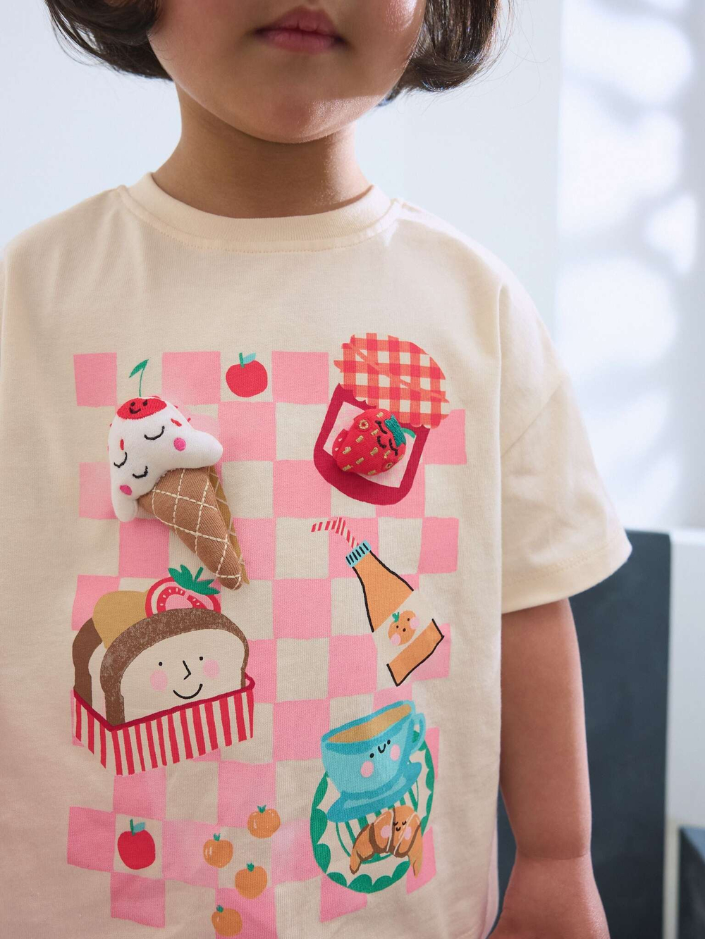 Футболка и легинсы-клеш в комплекте для девочки Next AD5-474, Розовый, Молочный