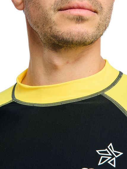 Футболка рашгард лонгслив Sargan Агидель UPF 50+ мужская черно-желтая