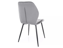 Стул SIGNAL JAKE Velvet Bluvel 14 серый/черный