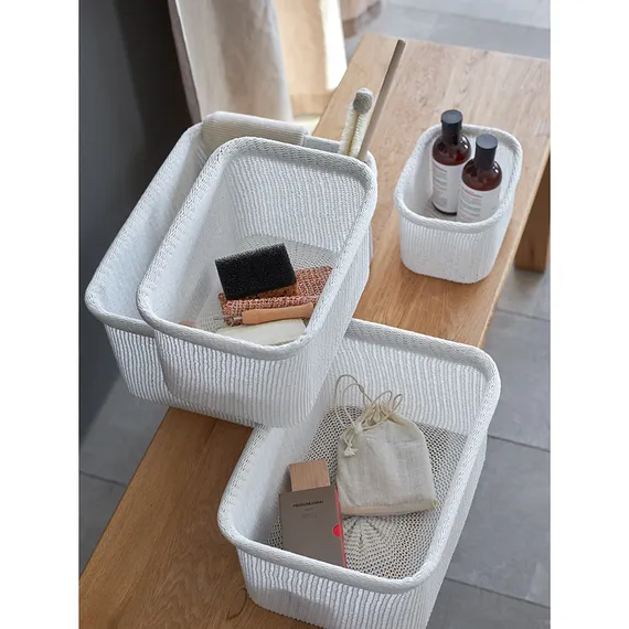 Набор из 4-х корзин для хранения sustainable collection, молочный