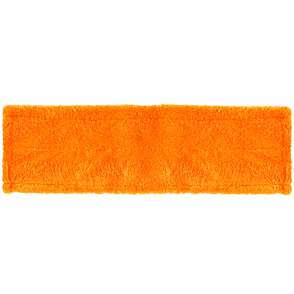 Запаска для швабры OfficeClean Professional, 40х10 см, микрофибра, ворс 0,5 см, карманы, оранжевая