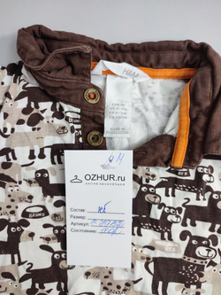 Футболка H&M с собачками на 6/9 месяцев