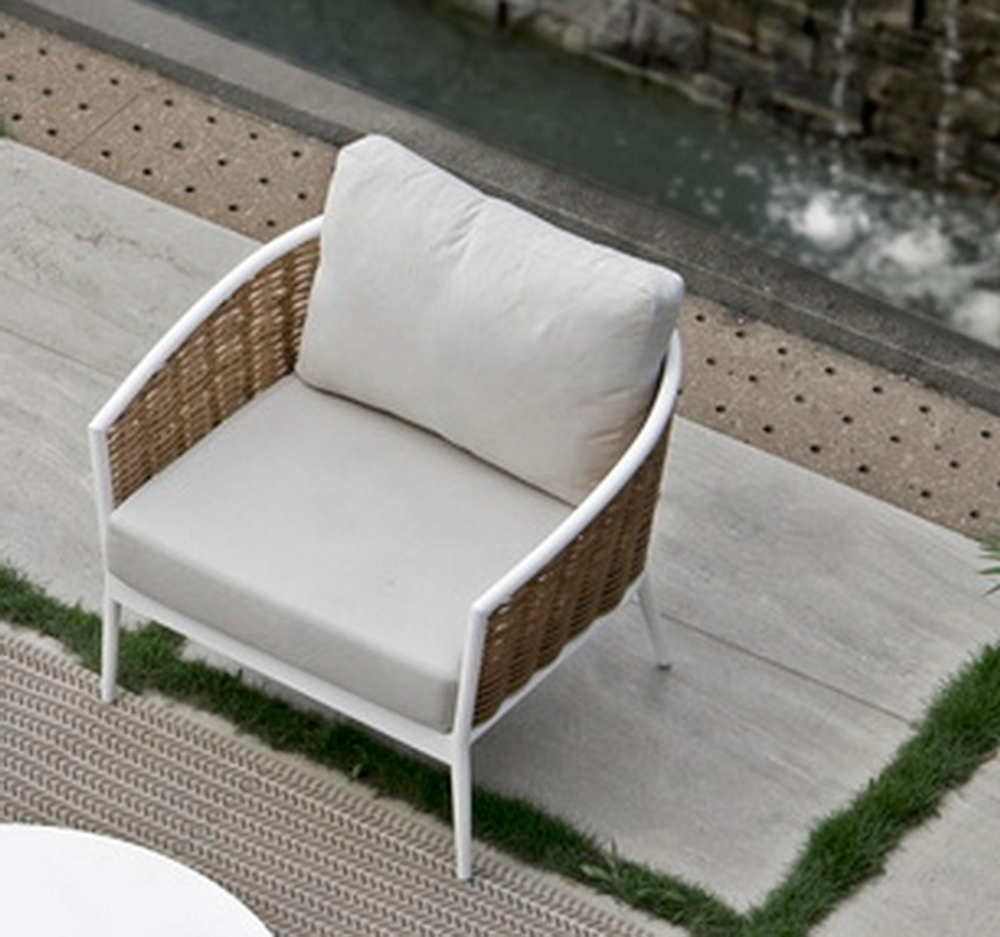 "Тоскана" лаунж-зона из искусственного ротанга, цвет соломенный