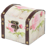 Шкатулка для украшений, дерево, МДФ, 10х10х9 см, Розовые цветы, Y6-2452