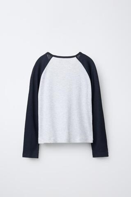 ZARA ФУТБОЛКА С РУКАВАМИ РЕГЛАН, МОРСКОЙ СИНИЙ