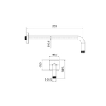 Кронштейн для верхнего душа, IDDIS SLI39CSi61 коробка, ХРОМ