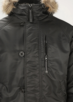 Куртка Сплав Аляска укороченная черная твил