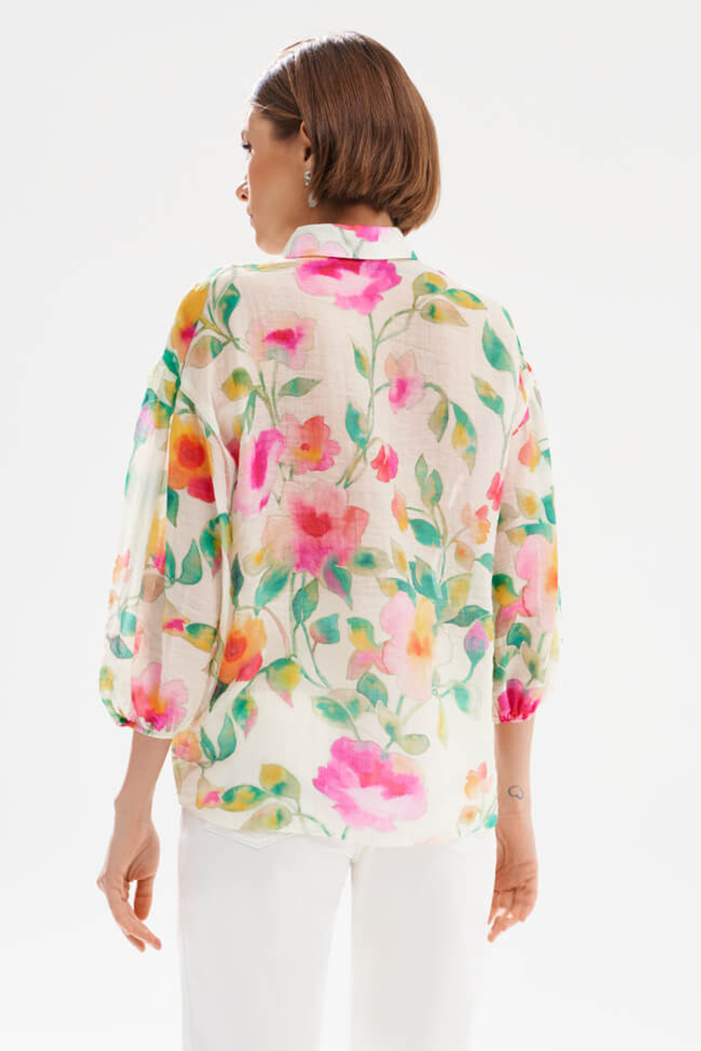 23563 Блузка женская (цветочный принт)