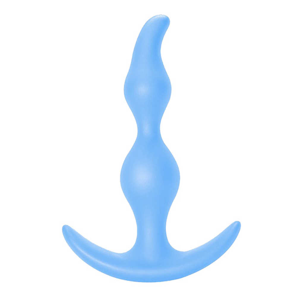 Голубая анальная пробка 13см Lola Games First Time Bent Anal Plug Black 5002-02lola