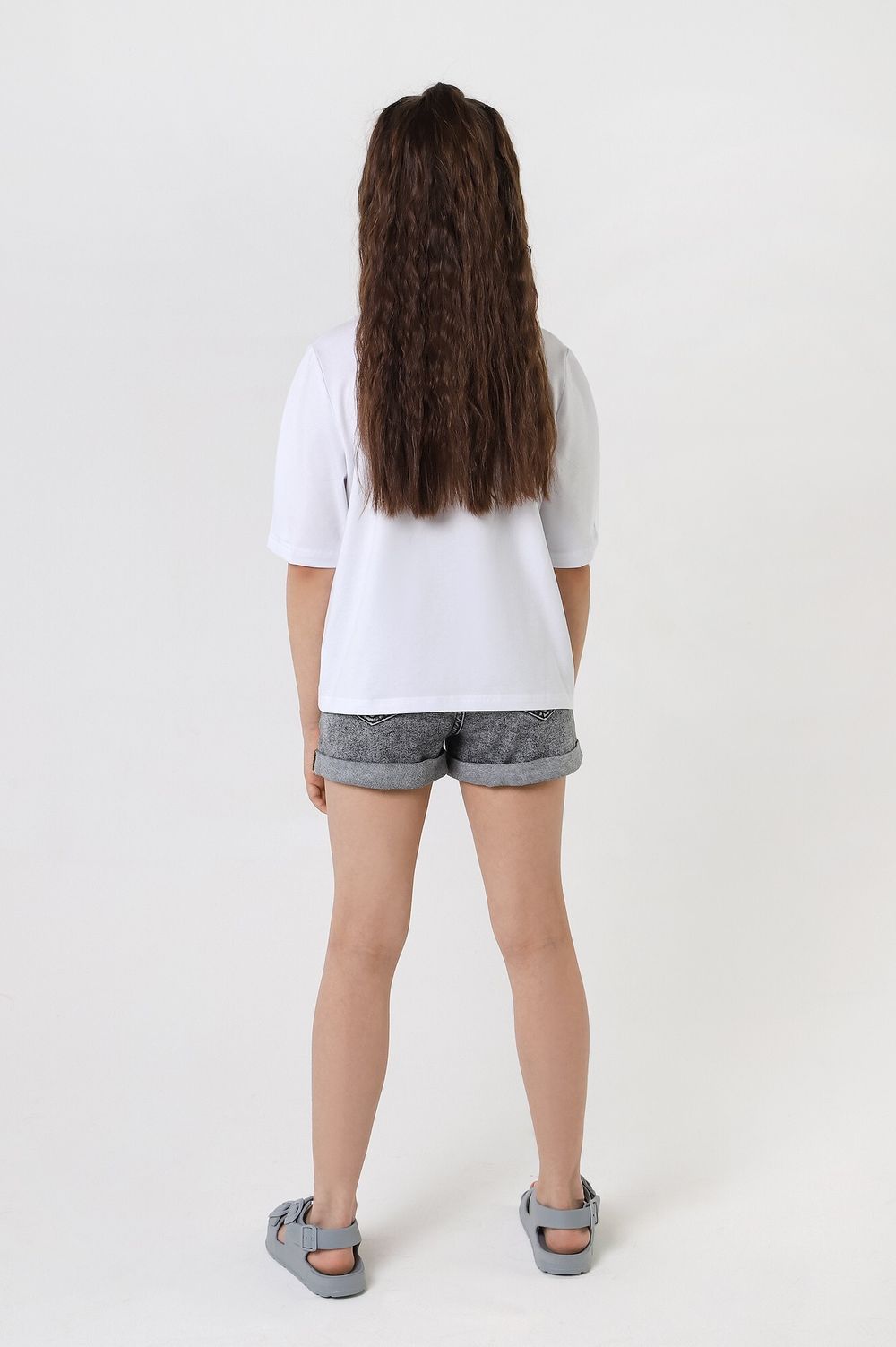 Фуфайка (футболка) для девочки Гретта-4 Виотекс БЕЛЫЙ