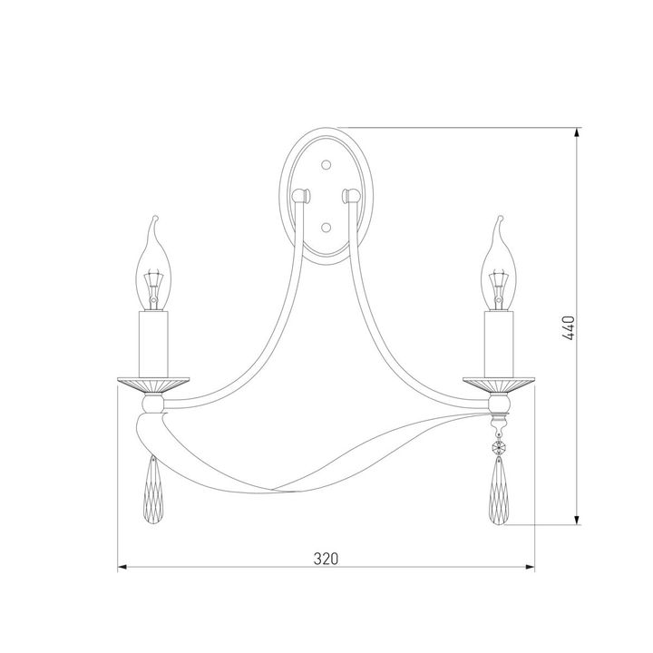 Бра Eurosvet 60064/2 хром