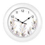 Часы настенные, модель 12, D 300мм, стекло пластик, пластиковый обод, цвет-прозрачный/белый