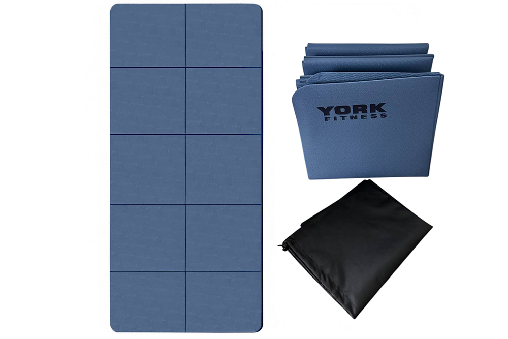 Складной коврик для йоги и фитнеса York Fitness