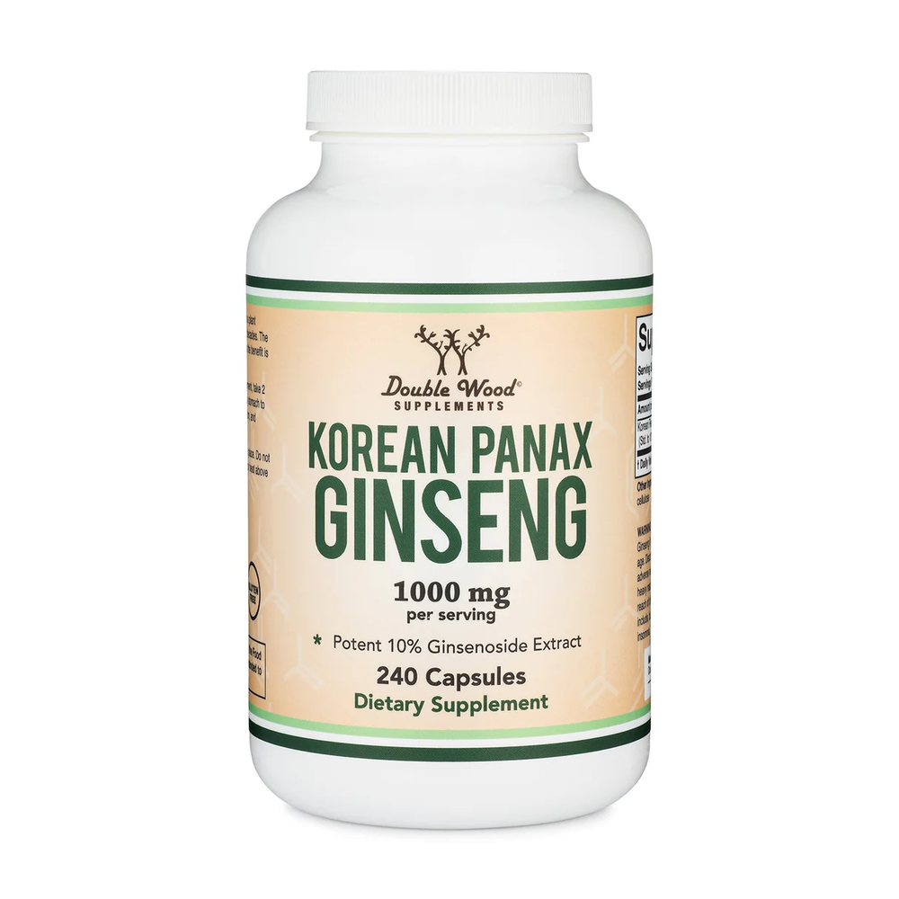 Double Wood Supplements - Korean Panax Ginseng - 240 x 500 mg capsules