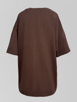 Футболка JN 5302 однотонная удлиненная с надписью Хорошие девочки