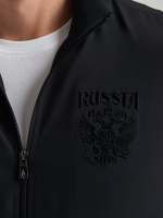 Спортивный костюм Россия плащевка 15M-RT-1742 черный