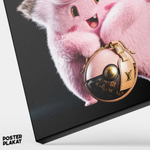 Картина для интерьера Клефэйри на холсте, персонаж вселенной Pokemon, холст с печатью на подрамнике, на стену в детскую комнату, Постер Плакат