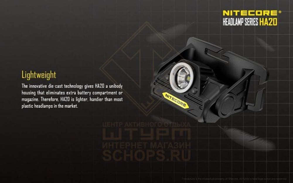 Фонарь налобный Nitecore HA20