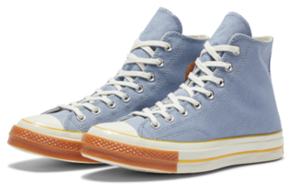 Converse 1970s Pop Toe non-slip wear-resistant lightweight high-top canvas shoes for men and women the same blue