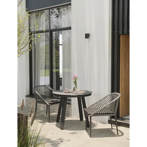 Стол обеденный Leif, Ø90 см, темно-серый