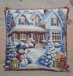 Декоративный гобеленовый чехол для интерьерной подушки Снежная 38*38
