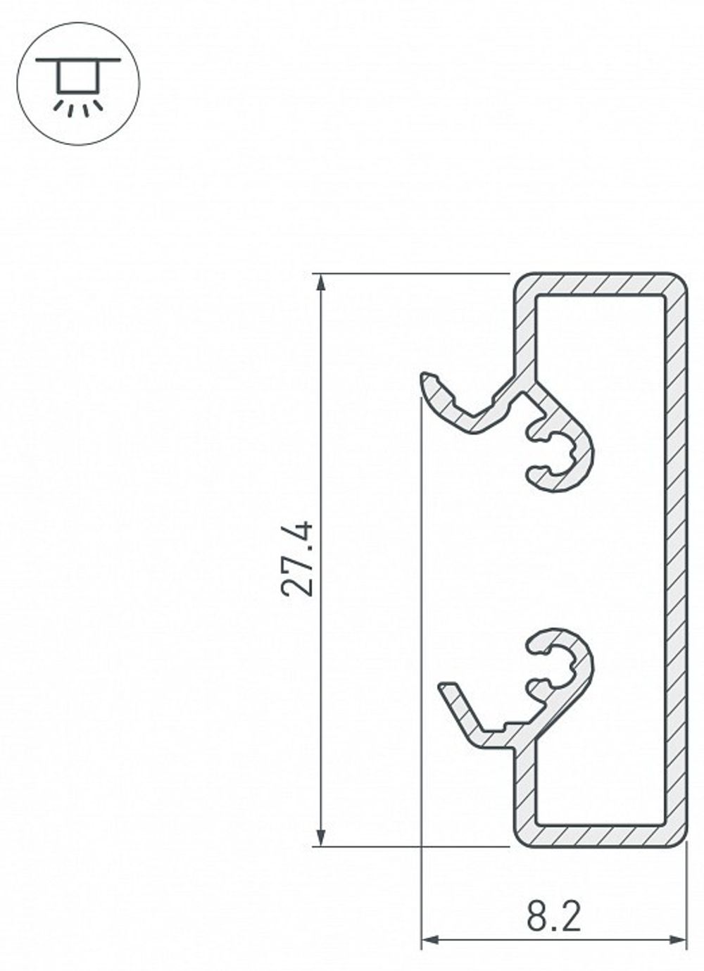 Профиль-держатель накладной Arlight LEDs-ON 015467