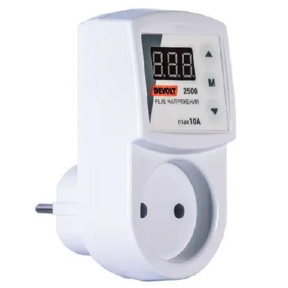Реле напряжения в розетку (DEVOLT) 2500, 10A