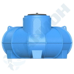 Резервуар О-образный 2000 л для наземного хранения жидкостей, с дыхательным клапаном Анион 2000 л. горизонтальный (2675x1760x1140см;синий) - арт.559481