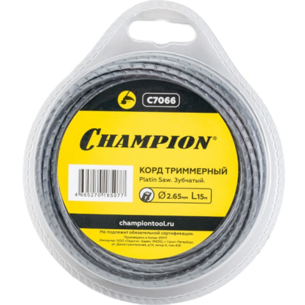 Леска CHAMPION Platin Saw 2.65мм*15м (зубчатая)   C7066