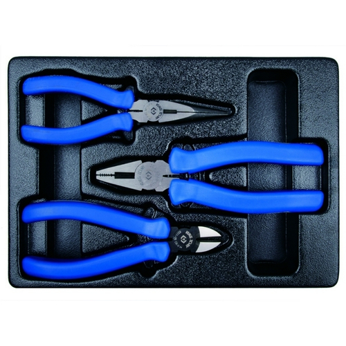 KING TONY (9-40103GP) Набор пассатижей и бокорезов, ложемент, 3 предмета