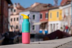 Термобутылка Klean Kanteen Rise Vac Classic Flip Sport 16oz (473 мл) Turquoise Kaleidoscope