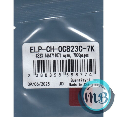 Чип ELP для картриджа OKI C823 (46471107) Cyan, 7K