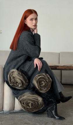 Мягкое пальто " Золотая Роза"