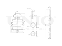 Пыльник ШРУСа (к-т) UNIO DUC-30010K