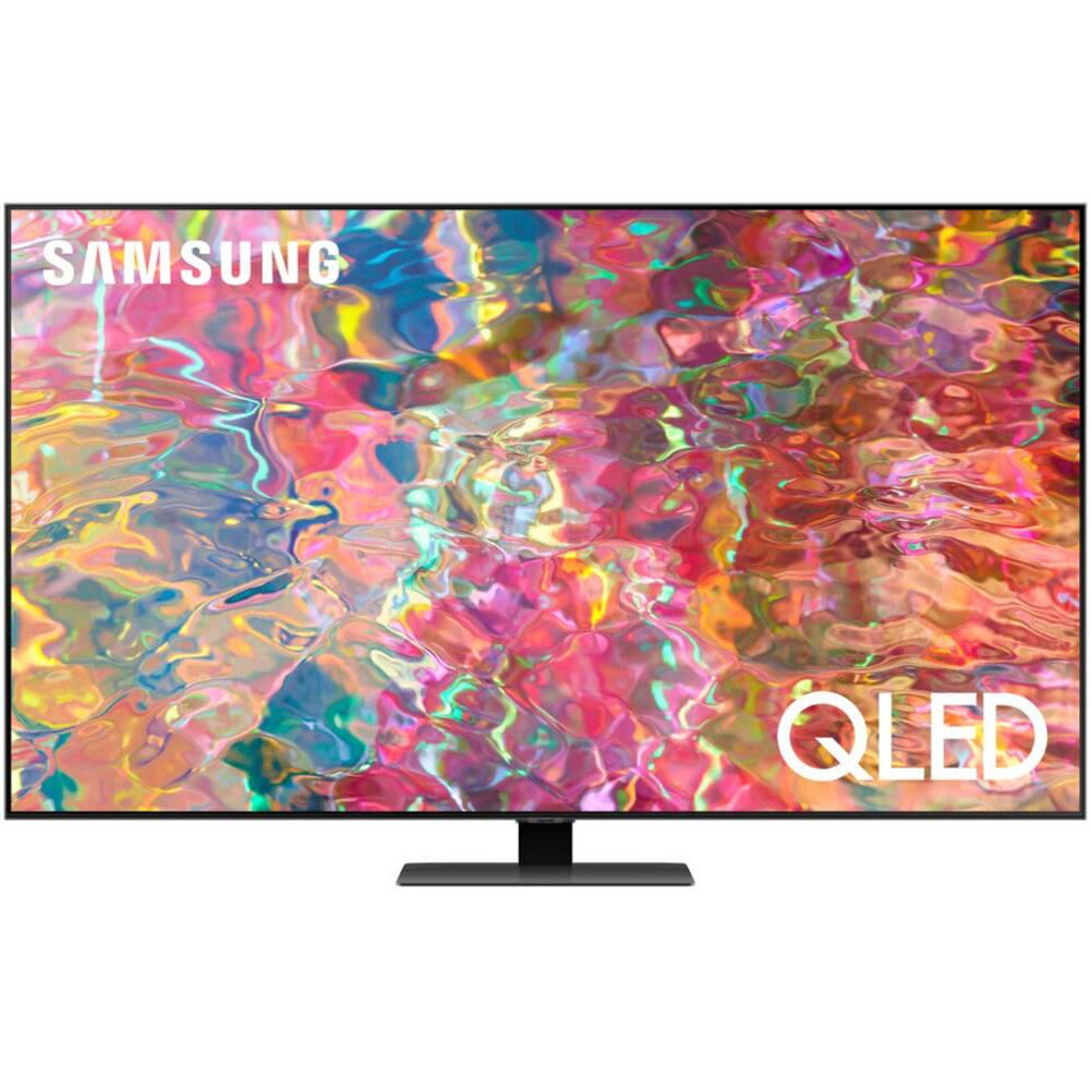 Телевизор QLED Samsung 55" QE55Q80BAUXCE темно-серебристый,  USB, WiFi, Smart TV (RUS)