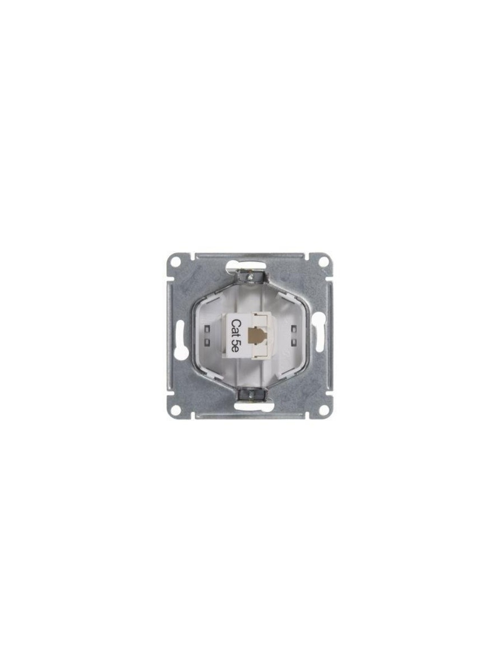 Розетка компьютерная 1-м СП Glossa RJ45 кат.5E механизм бел. SE GSL000181K