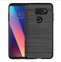 Чехол для LG V30, V30+ цвет Black (черный), серия Carbon от Caseport