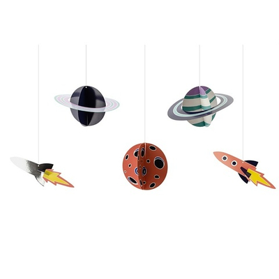 Бумажные фигуры «Космос» 3D, 19 см, 5 шт