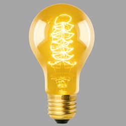 IL-V-A60-40-GOLDEN-E27 CW01 Лампа накаливания Vintage. Форма A. Форма нити CW. Картон. ТМ Uniel
