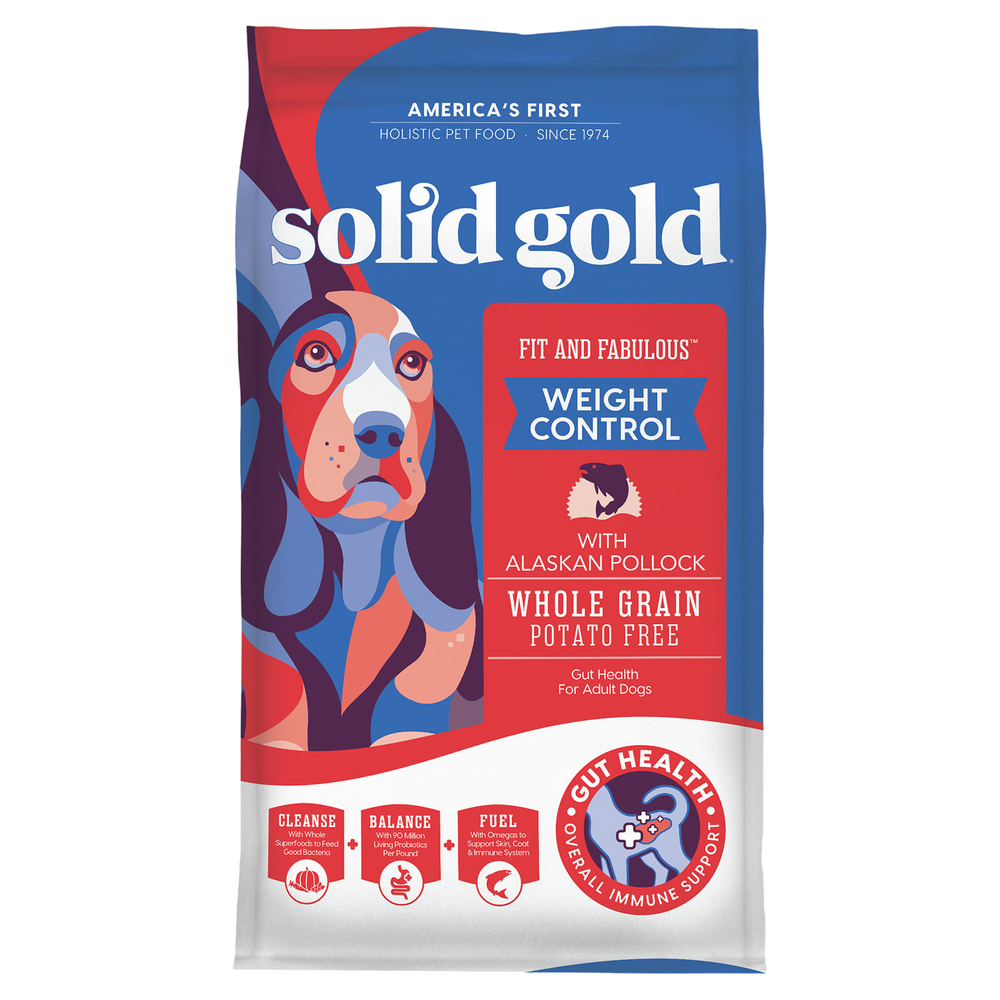 Solid Gold, Fit and Fabulous ™, для взрослых собак, с аляскинским минтаем, 1,81 кг (4 фунта)