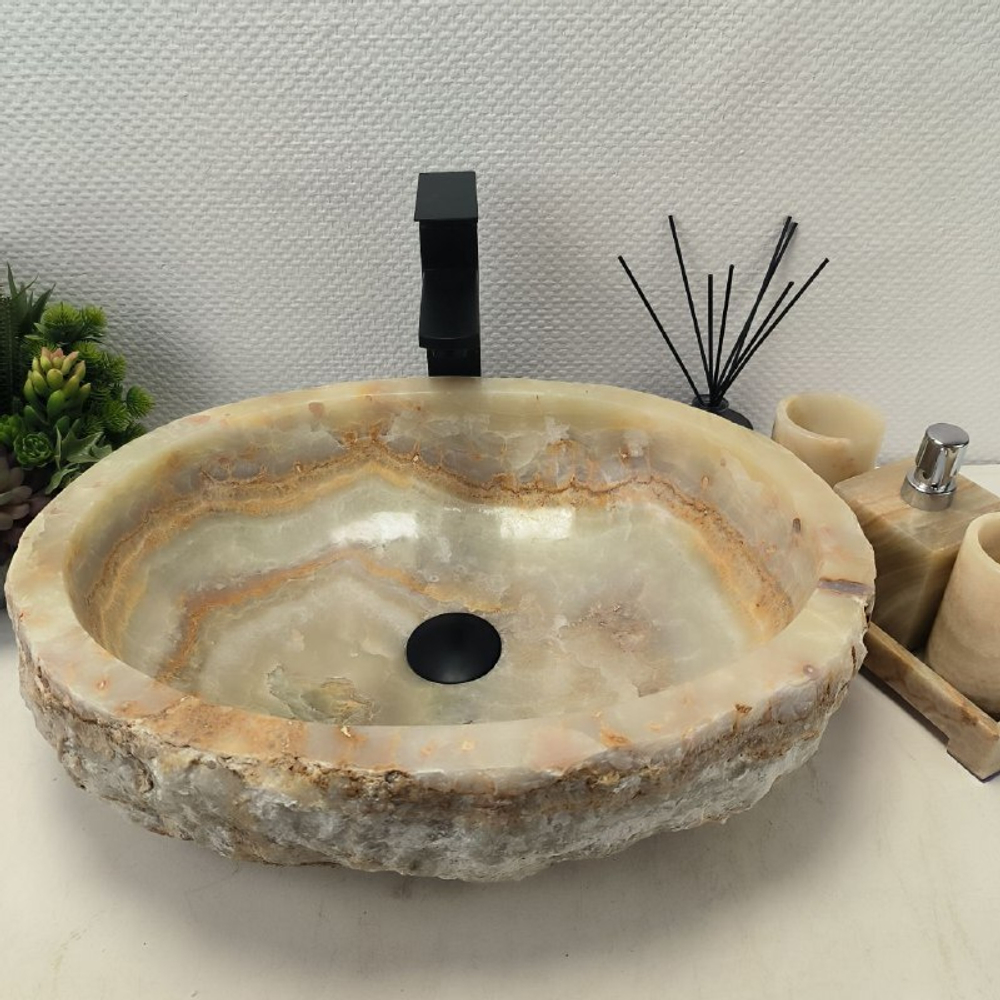 Раковина из оникса Erozy Green EO-62559 52*40*15 0097