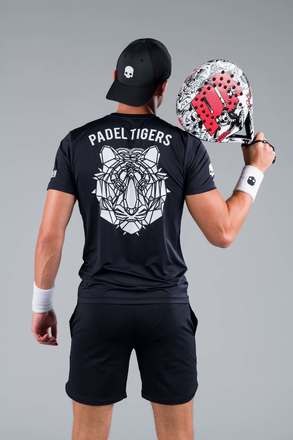 Мужская теннисная футболка Hydrogen Padel Tigers Tech Tee Man - черный
