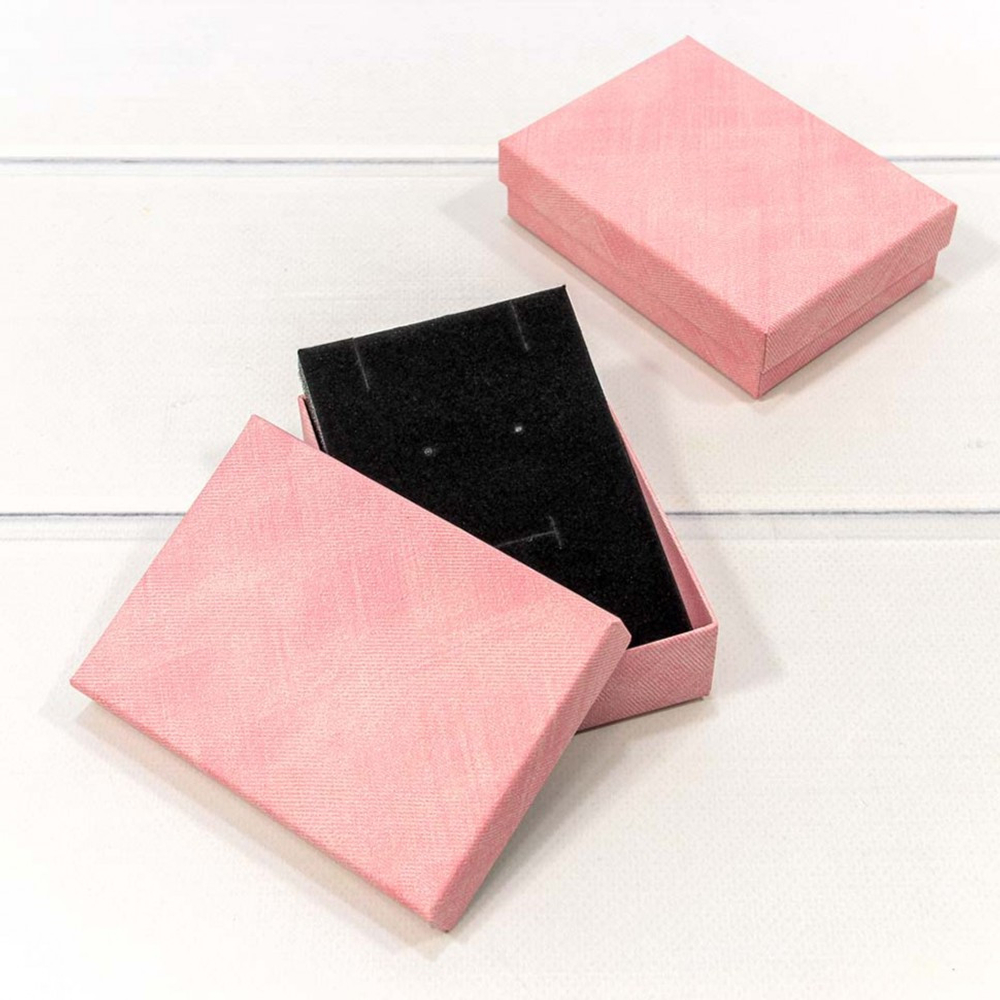 Коробка Ювелирная 11х8х3.4 см Набор 2 шт (Розовый)