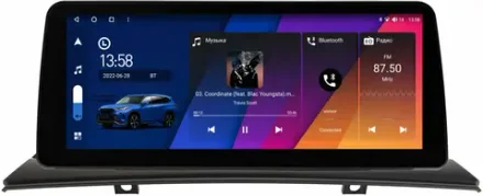 Магнитола BMW X3 E83 2003-2010 - Canbox H-Line 2108 монитор 12.3" QLED в стиле BMW на Android 10, ТОП-процессор, CarPlay, 4G SIM-слот